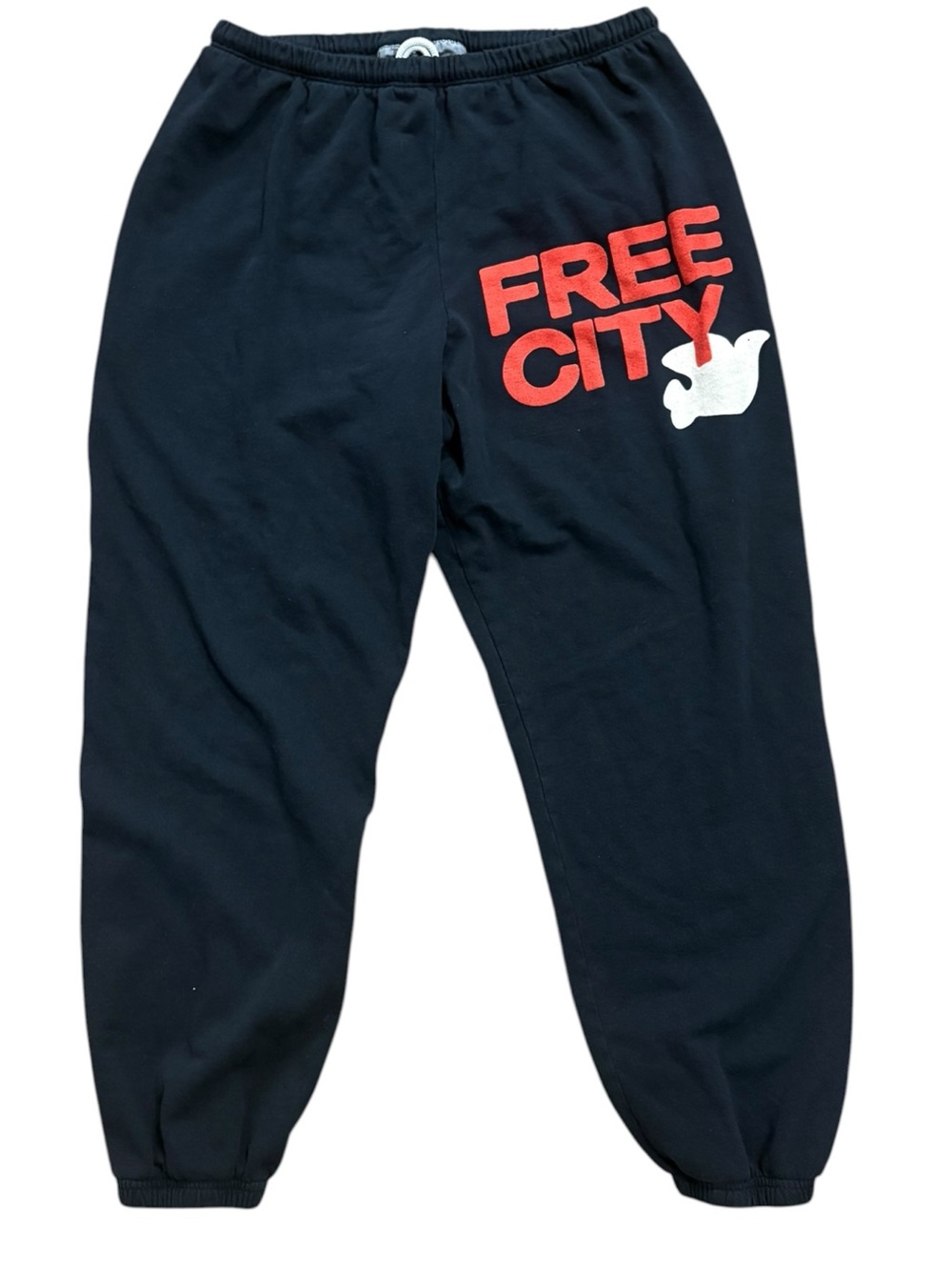 Free City Sweatpants Black Cotton Joggers Size Large Freecity